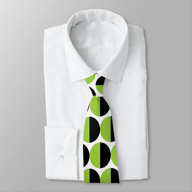 Alternating Crescents 05 - Martian Green and Black Tie (Tied)