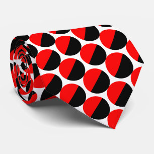 Alternating Crescents 06a - Red and Black Tie