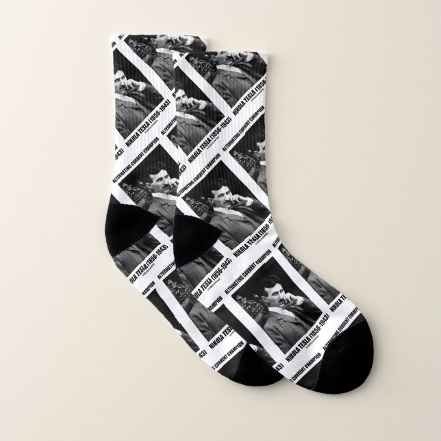 Alternating Current Champion Nikola Tesla Socks (Pair)