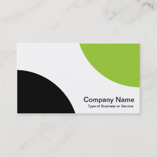 Alternating Curves - Black and Martian Green Business Card