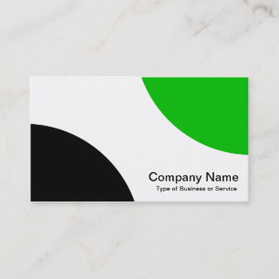 Alternating Curves - Black and Medium Green Business Card