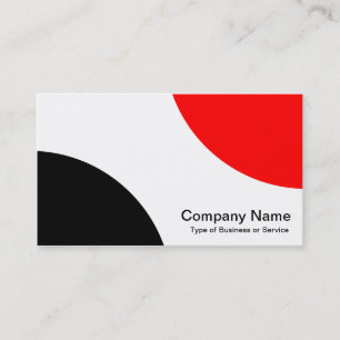 Alternating Curves - Black and Red Business Card