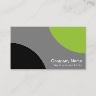 Alternating Curves - Black, Grey and Martian Green Business Card