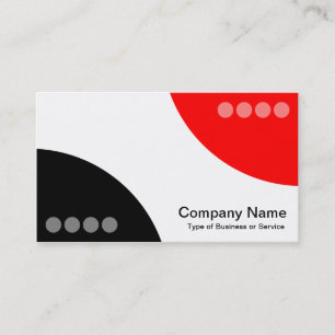 Alternating Curves II - Black and Red Business Card
