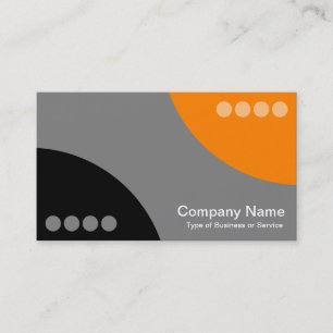 Alternating Curves II - Black, Grey and Orange Business Card