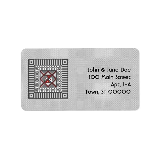 Alternating Geometric Address Label (Front)