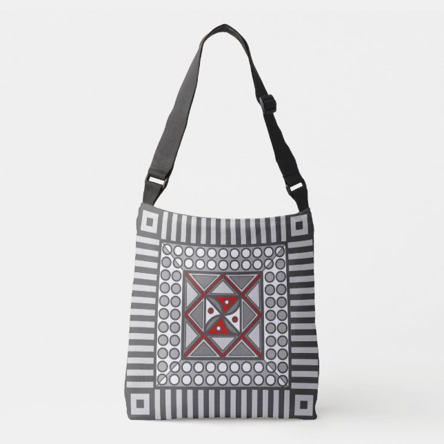 Alternating Geometric All-Over-Print Bag (Front)