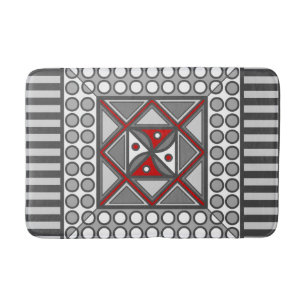 Alternating Geometric Bath Mat