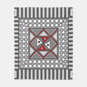 Alternating Geometric Fleece Blanket