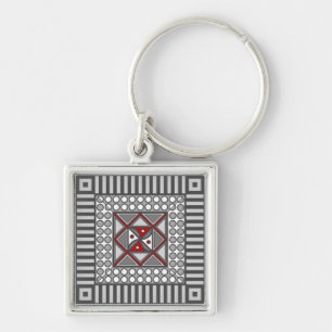 Alternating Geometric Keychain