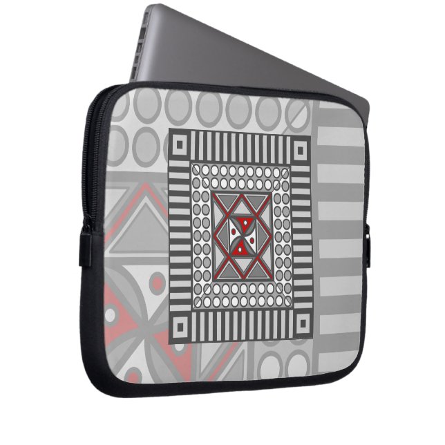 Alternating Geometric Laptop Case (Front Right)
