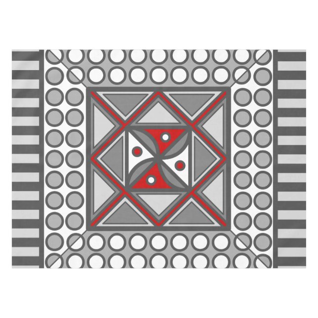 Alternating Geometric Tablecloth (Front (Horizontal))
