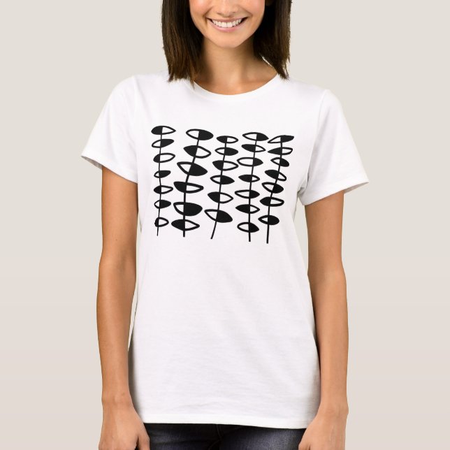 Alternating Leaves Abstract T-Shirt (Front)