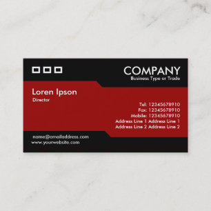 Alternating - Maroon (990000) Business Card
