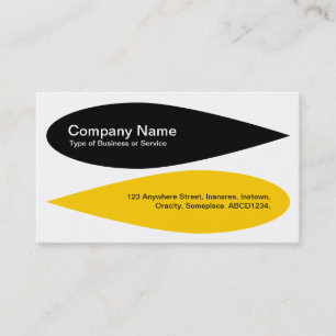 Alternating Petals - Black and Amber Business Card