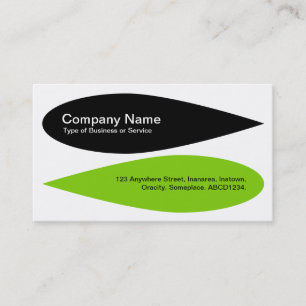 Alternating Petals - Black and Martian Green Business Card