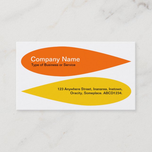 Alternating Petals - Orange and Amber Business Card (Front)