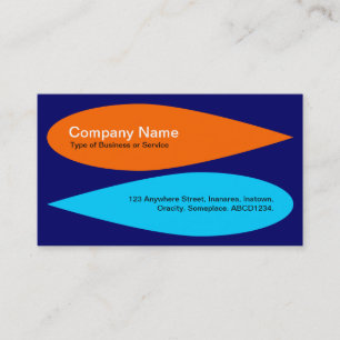 Alternating Petals - Orange and Sky Blue Business Card