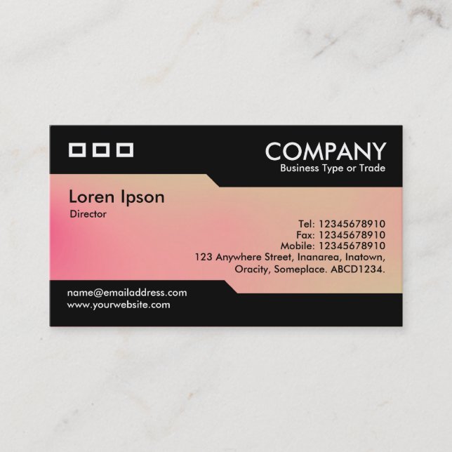 Alternating - Soft Gradients Business Card (Front)