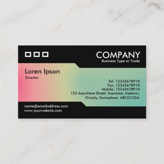 Alternating - Soft Gradients Business Card (Front)