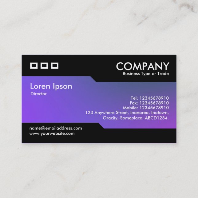 Alternating - Soft Gradients Business Card (Front)