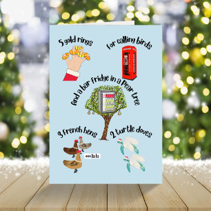 Alternative 12 days of Christmas  Holiday Card