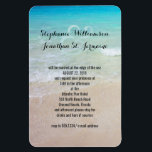 Alternative Beach Wedding Invitation Magnet<br><div class="desc">Magnet wedding invitation for a beach wedding.  Vertical image of turquoise ocean water and tropical beach sand is the background for this unique invite.  The bride and groom are inviting guests,  and all ceremony text is easy to add in paragraph form.</div>