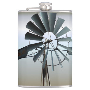 Alternative Energy - Pinwheel Windmill Power Hip Flask