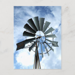 Alternative Energy - Pinwheel Windmill Power Postcard
