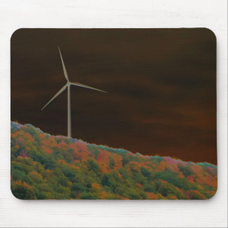 Alternative Energy Wind Turbine Fall Mousepad