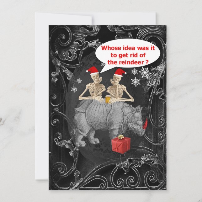 Alternative funny Gothic Christmas Invitation (Front)