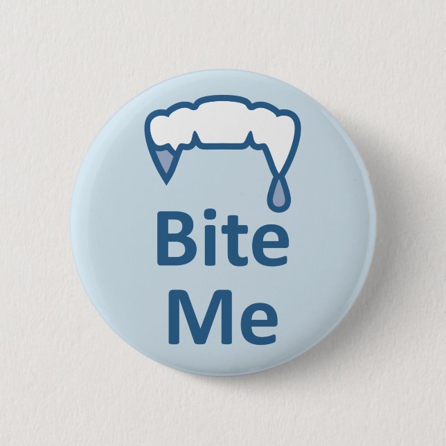 Alternative Gothic Emo facebook BITE ME badge (Front)