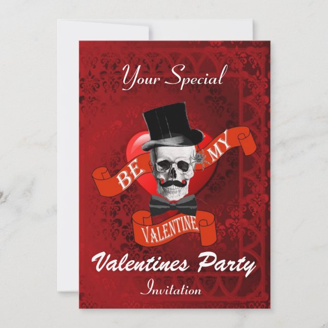 Alternative gothic Valentines party Invitation (Front)
