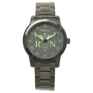 Alternative Medical Caduceus Registered Nurse Watch