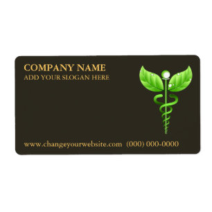 Alternative Medicine Green Caduceus Symbol Brown