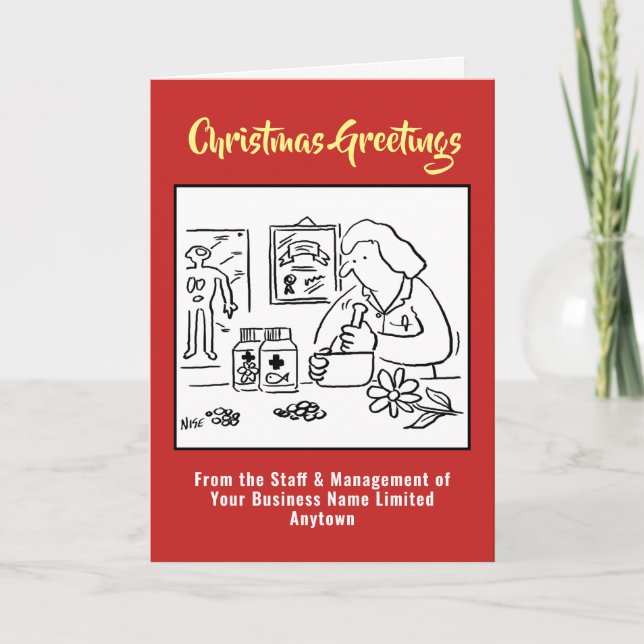 Alternative Medicine or Homaeopathy Christmas Card (Front)