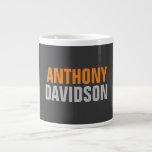 Alternative Perfect Cute Grey Orange Bold Text Large Coffee Mug<br><div class="desc">A great design template with a contemporary,  artistic,  striking and impressive touch is waiting for those who want to evaluate it in their own life.</div>