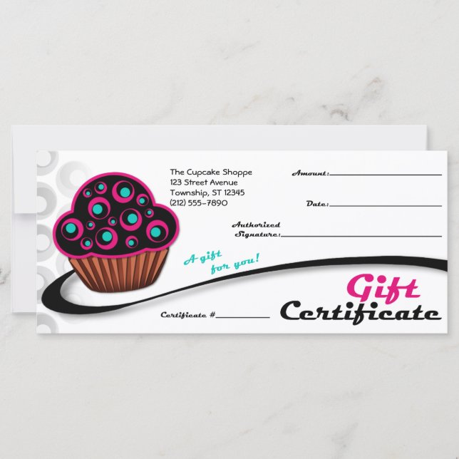Alternative Retro Pink Cupcake - Gift Certificates (Front)
