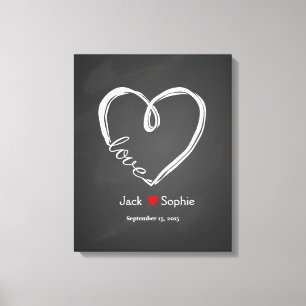 Alternative wedding guest book infinity heart