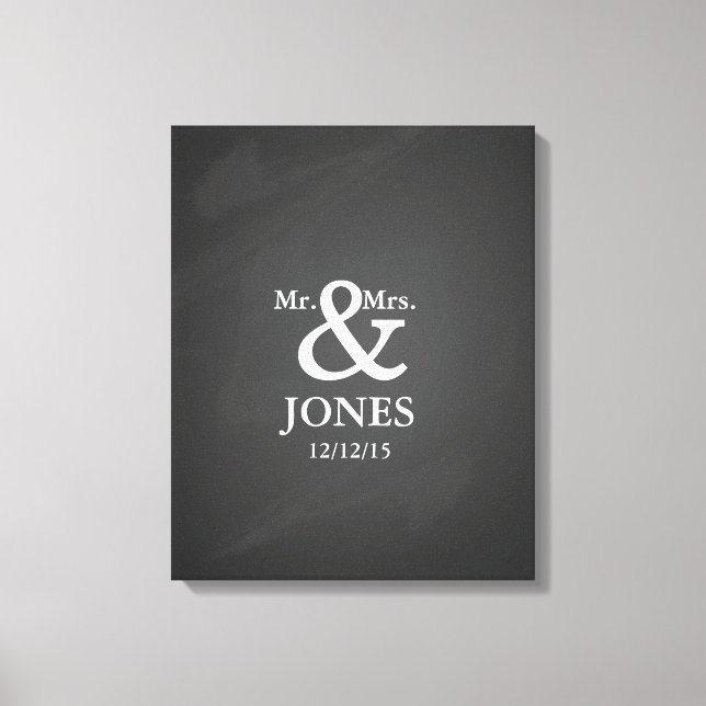 Alternative wedding guest book signing canvas (Front)