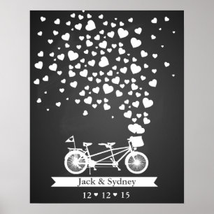 Alternative wedding guest book tandem chalkboard