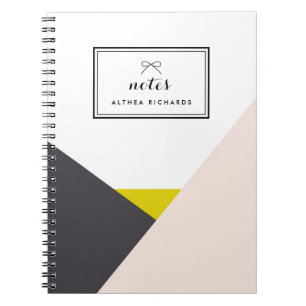 Althea Blush Asbtract Personalised Notebook