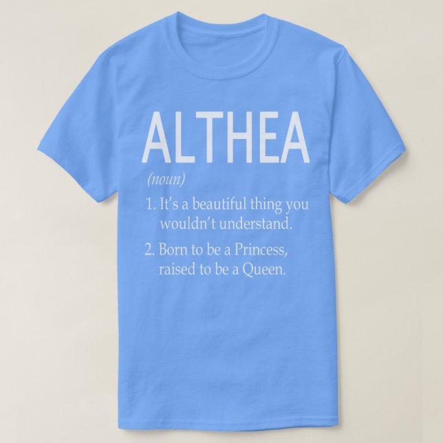 Althea Name Gift T-Shirt (Design Front)
