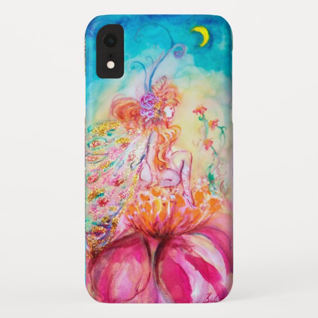 ALTHEA /Whimsical Fairy on the Pink Flower Case-Mate iPhone Case (Back)