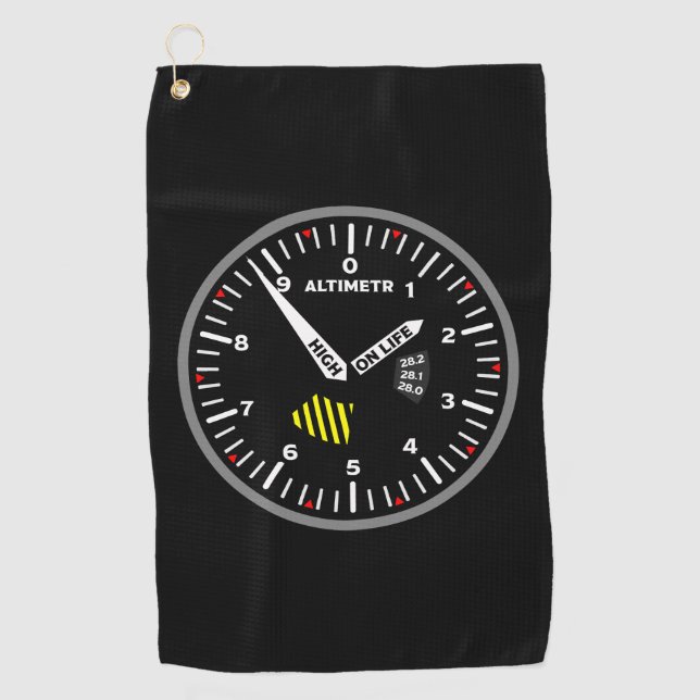 Altimetr Pilot Aviation Geek Golf Towel (Front)