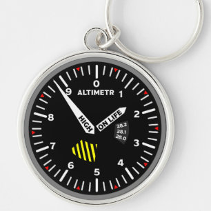 Altimetr Pilot Aviation Geek Key Ring