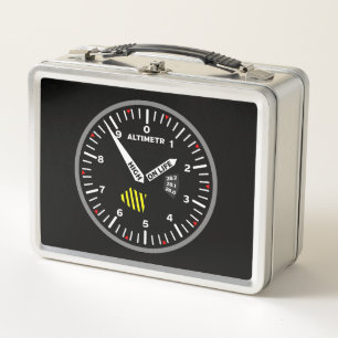 Altimetr Pilot Aviation Geek Metal Lunch Box