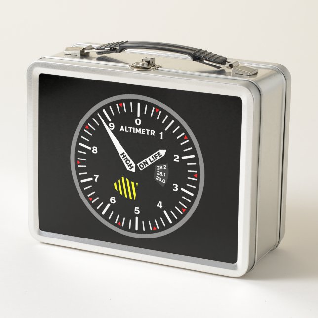 Altimetr Pilot Aviation Geek Metal Lunch Box (Front)