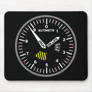 Altimetr Pilot Aviation Geek Mouse Pad