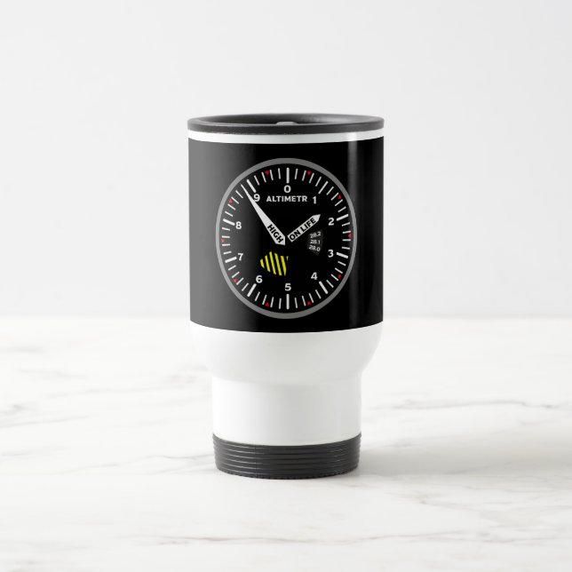 Altimetr Pilot Aviation Geek Travel Mug (Center)